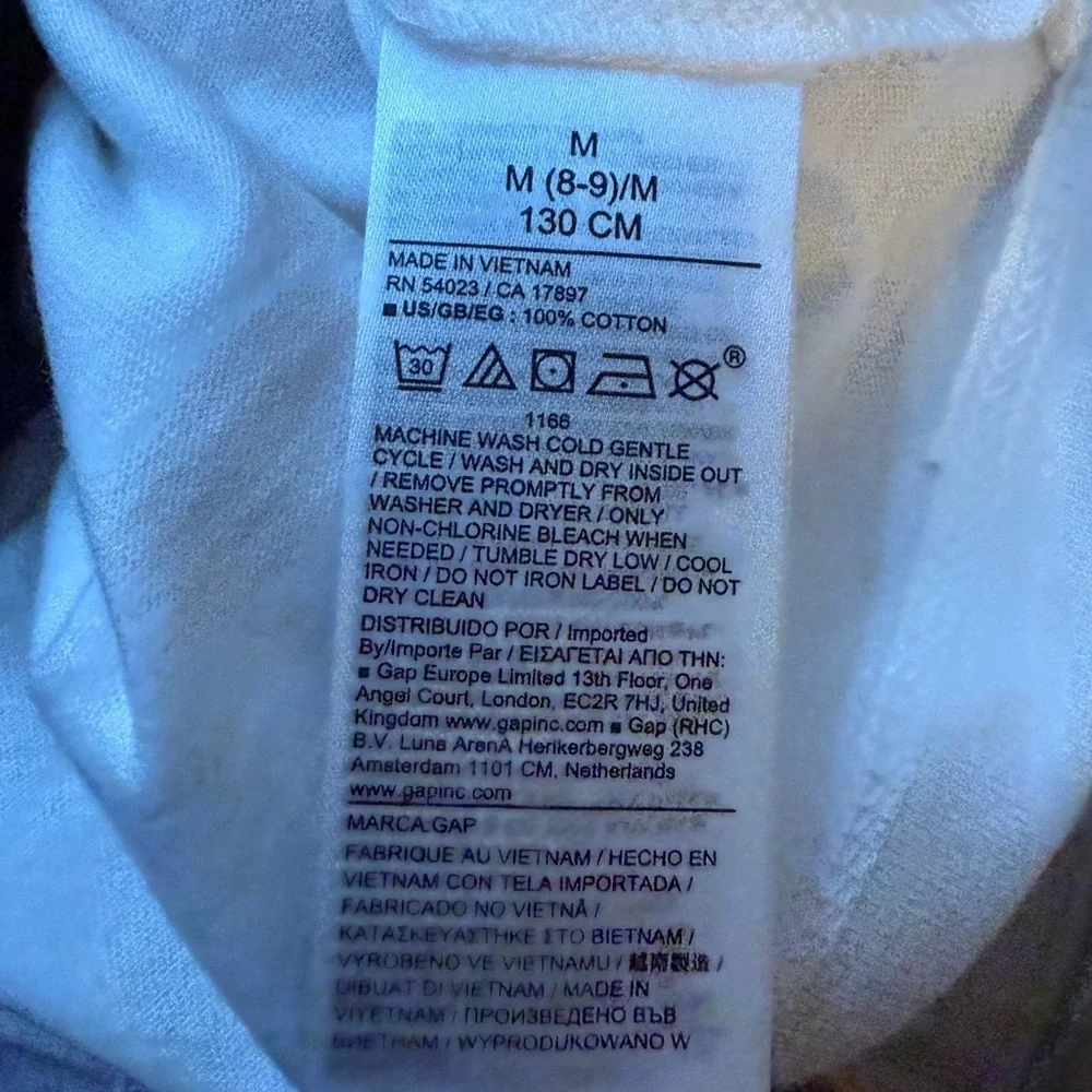 Nwt Gap Kids White Cotton Original Tee